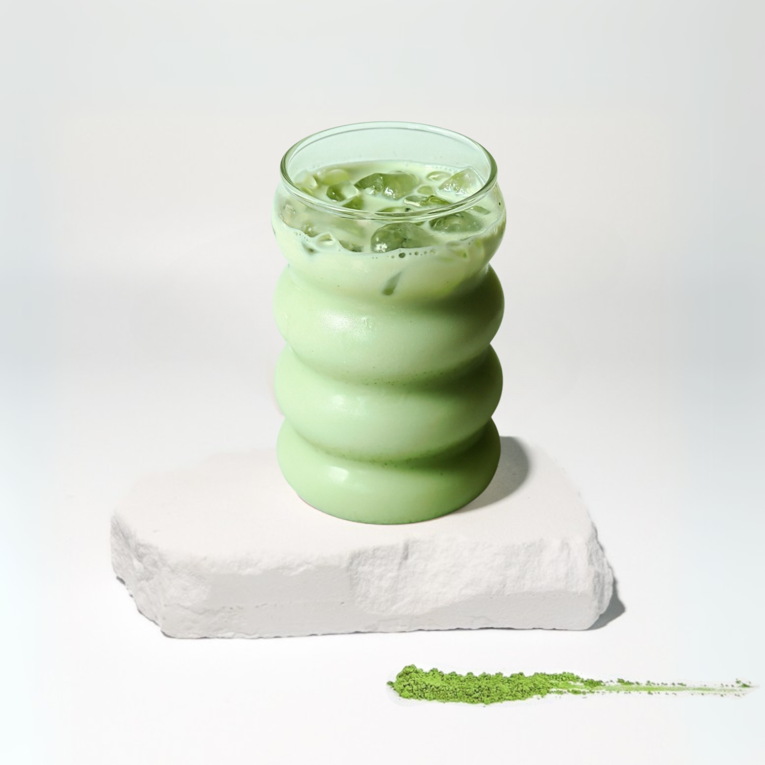 Matcha Bloom Glas