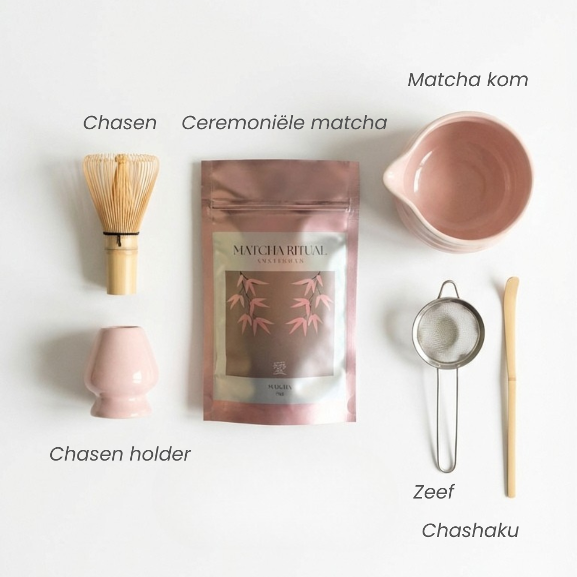 Premium matcha set - Roze