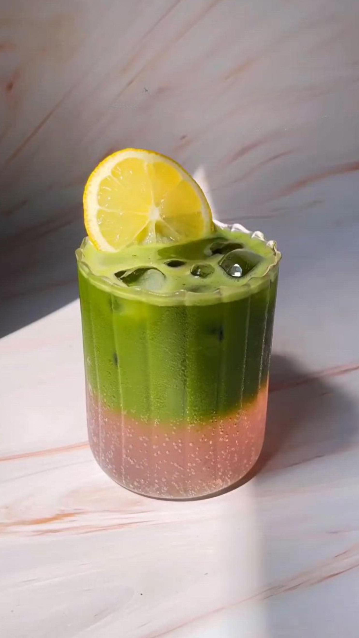 Matcha rose lemonade